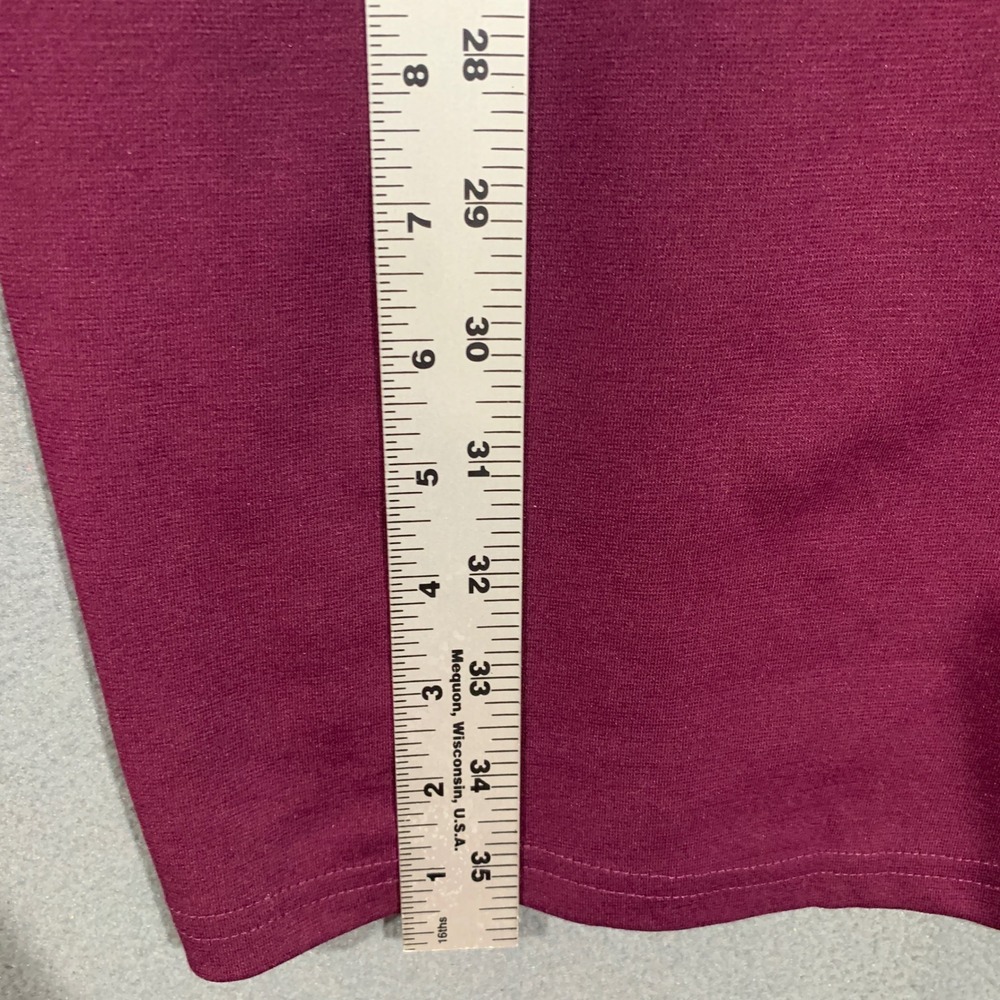 Venus Womens Burgundy Studded Sheath Dress Gold Zipper 3/4 Sleeve Size‎ Medium - Picture 6 of 10